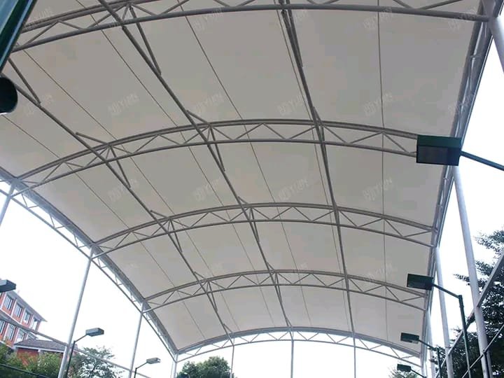 Lapangan basket tensile membrane komplek perumahan
