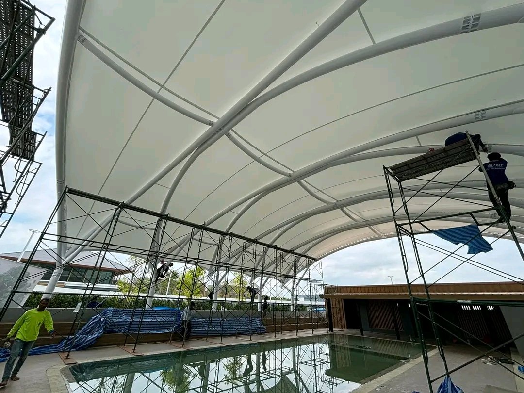 Desain Elegan Canopy Membran Modern PT Global Tensile Membrane