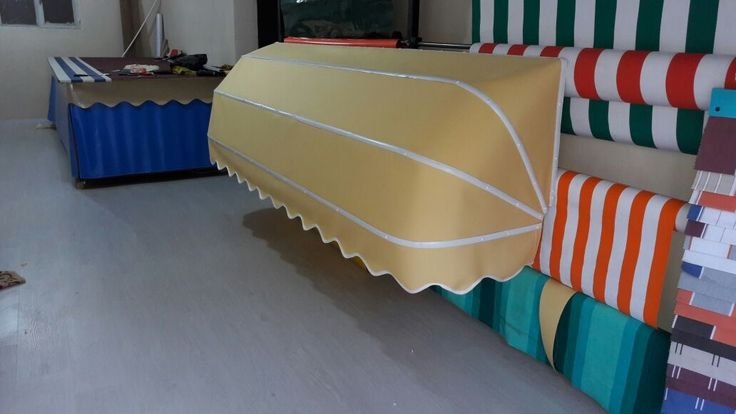 Desain eksklusif kanopi kain untuk bangunan modern