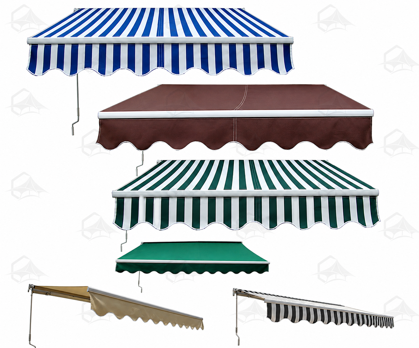 Kanopi awning gulung terpasang di teras rumah, hasil kerja PT Global Tensile Membrane