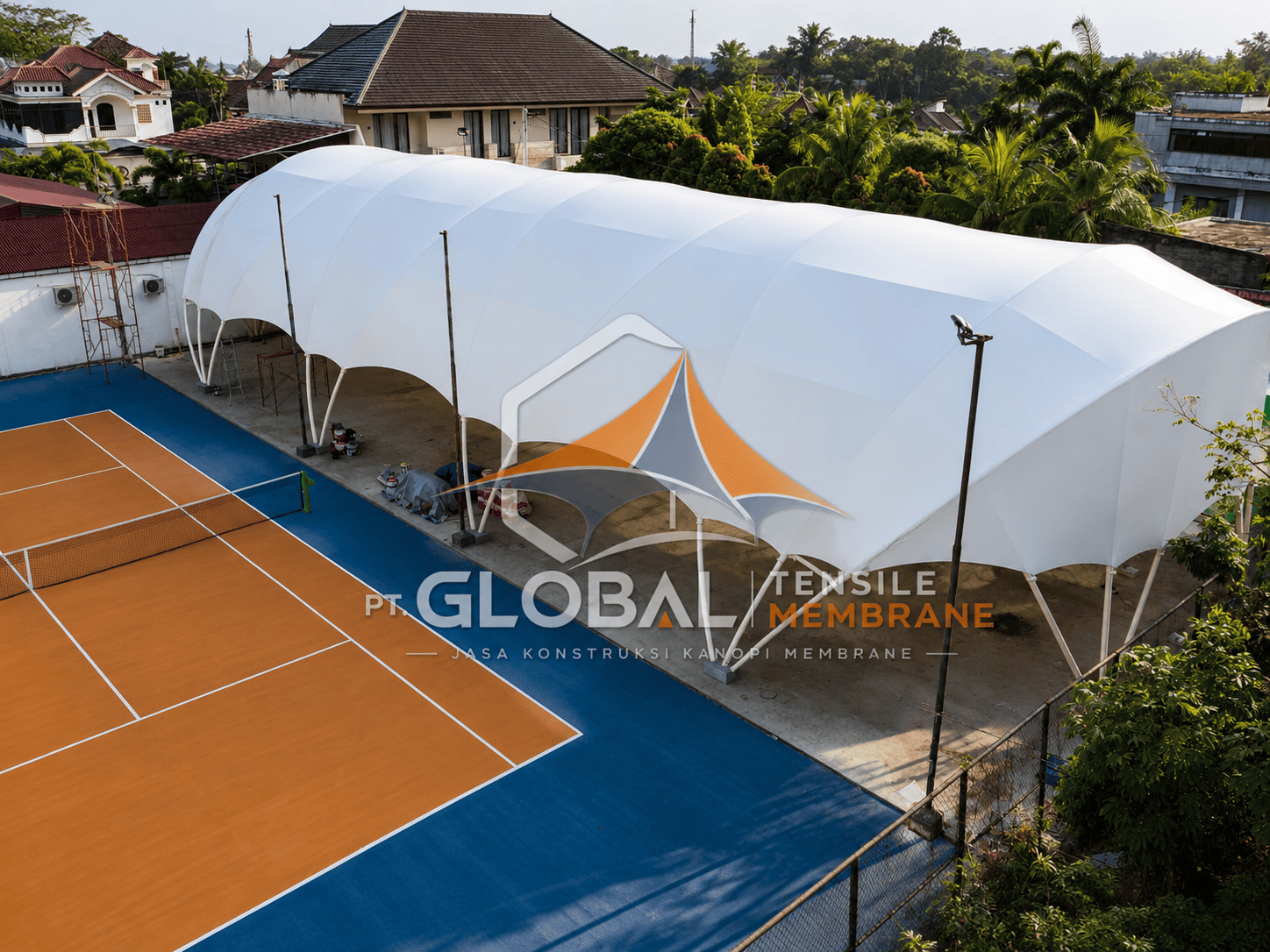 Lapangan padel tensile membrane